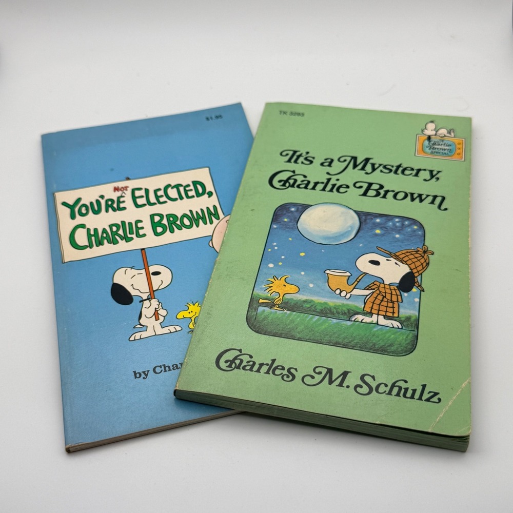Vintage Peanuts Books Scholastic Youre Not Elected Its a Mystery Charlie Brown